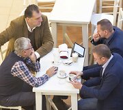 Arvydas Sabonis, Jonas Kazlauskas, Mindaugas &Scaron;pokas ir Linas Kunigėlis