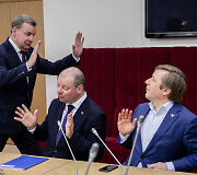 Rimantas Sinkevičius, Saulius Skvernelis, Ramūnas Karbauskis