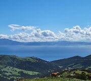 Afrikos krantai matomi i&scaron; Europos, nuo Mirador del Estrecho apžvalgos aik&scaron;telės