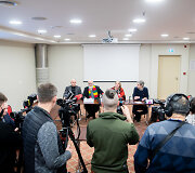 Lietuvos piliečių delegacijos, grįžusios i&scaron; Baltarusijos, spaudos konferencija