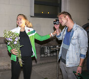 Rūta Meilutytė su broliu Mindaugu Meilučiu
