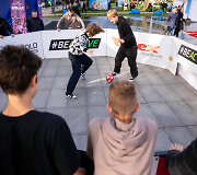 Sporto festivalio akimirka.