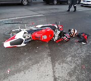 Mopedas &bdquo;Aprilia RS50&ldquo; po avarijos Alytuje 
