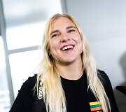 Rūtos Meilutytės ir plaukikų komandos pasitikimas Vilniaus oro uoste