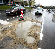 Duobė Saltoni&scaron;kių gatvėje
