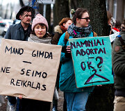 Prie Lenkijos ambasados &ndash; akcija prie&scaron; abortų uždraudimą