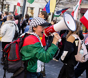 Protestas-eitynės prie&scaron; Lietuvos bendradarbiavimą Izraelio ir JAV karuose &bdquo;Karui &ndash; NE!&ldquo;