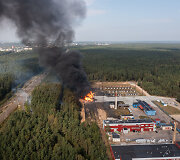 Gaisras Vilniaus dujų pilstymo stotyje 