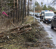 Stipraus vėjo padariniai Vilniaus mieste ir apylinkėse