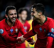 Bernardo Silva ir Cristiano Ronaldo