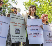 Protesto akcija prie Norvegijos ambasados Vilniuje