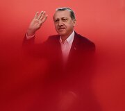 Recepas Tayyipas Erdoganas mitingo Stambule metu