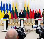 Volodymyras Zelenskis, Gitanas Nausėda, Karolis Nawrockis
