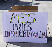 Protesto akcija dėl mokyklų reorganizavimo
