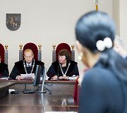 Saidos Brižinskajos bylą nagrinėjanti teisėjų kolegija: Stasys Punys (prane&scaron;ėjas), Jūratė Damanskienė (kairėje) ir Virginija &Scaron;vedienė.