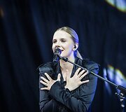 Ievos Narkutės koncerto &bdquo;Untold City&ldquo; akimirka