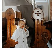 Ovidijaus Petrausko dukros Estelės krik&scaron;tynų akimirka