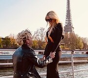 Avril Lavigne ir Mod Sun sužadėtuvių akimirka