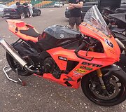 Tado Jonu&scaron;o atsivežtas motociklas.