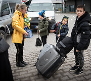 Į Europą besitraukiantys ukrainiečiai