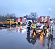 Panevėžyje nuskendo BMW automobilis