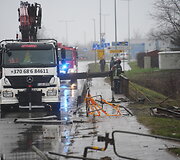 Panevėžyje nuskendo automobilis