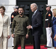 Ukrainos prezidentas V.Zelenskis susitinka su JAV prezidentu J.Bidenu Baltuosiuose rūmuose 