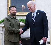 Ukrainos prezidentas V.Zelenskis susitinka su JAV prezidentu J.Bidenu Baltuosiuose rūmuose 