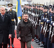 Prezidentūroje įvyko oficiali Ukrainos vadovo Volodymyro Zelenskio pasitikimo ceremonija