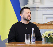 Prezidentūroje įvyko oficiali Ukrainos vadovo Volodymyro Zelenskio pasitikimo ceremonija