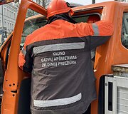 Laisvės alėjoje sodinant liepas sužalotas darbininkas