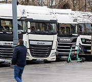 Lietuvos vežėjų asociacijos protestas prie Seimo