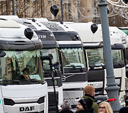 Lietuvos vežėjų asociacijos protestas prie Seimo