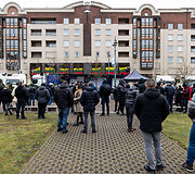 Lietuvos vežėjų asociacijos protestas prie Seimo