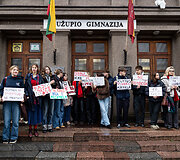 Užupio gimnazijos bendruomenės protestas