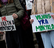 Užupio gimnazijos bendruomenės protestas