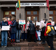 Užupio gimnazijos bendruomenės protestas