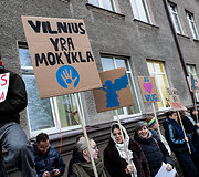 Užupio gimnazijos bendruomenės protestas