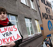 Užupio gimnazijos bendruomenės protestas