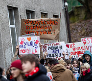 Užupio gimnazijos bendruomenės protestas