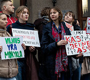 Užupio gimnazijos bendruomenės protestas
