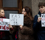 Užupio gimnazijos bendruomenės protestas