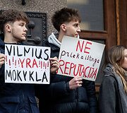 Užupio gimnazijos bendruomenės protestas