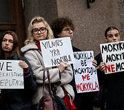 Užupio gimnazijos bendruomenės protestas