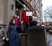 Užupio gimnazijos bendruomenės protestas