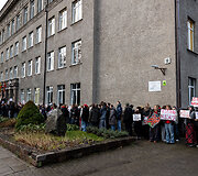 Užupio gimnazijos bendruomenės protestas