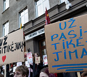 Užupio gimnazijos bendruomenės protestas