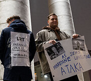 Ketvirtadienio protestas &bdquo;&Scaron;alin rankas nuo laisvo žodžio!&ldquo;