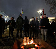 Ketvirtadienio protestas &bdquo;&Scaron;alin rankas nuo laisvo žodžio!&ldquo;