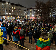 Ketvirtadienio protestas &bdquo;&Scaron;alin rankas nuo laisvo žodžio!&ldquo;